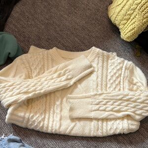 Cozy Cream Cable Knit Sweater